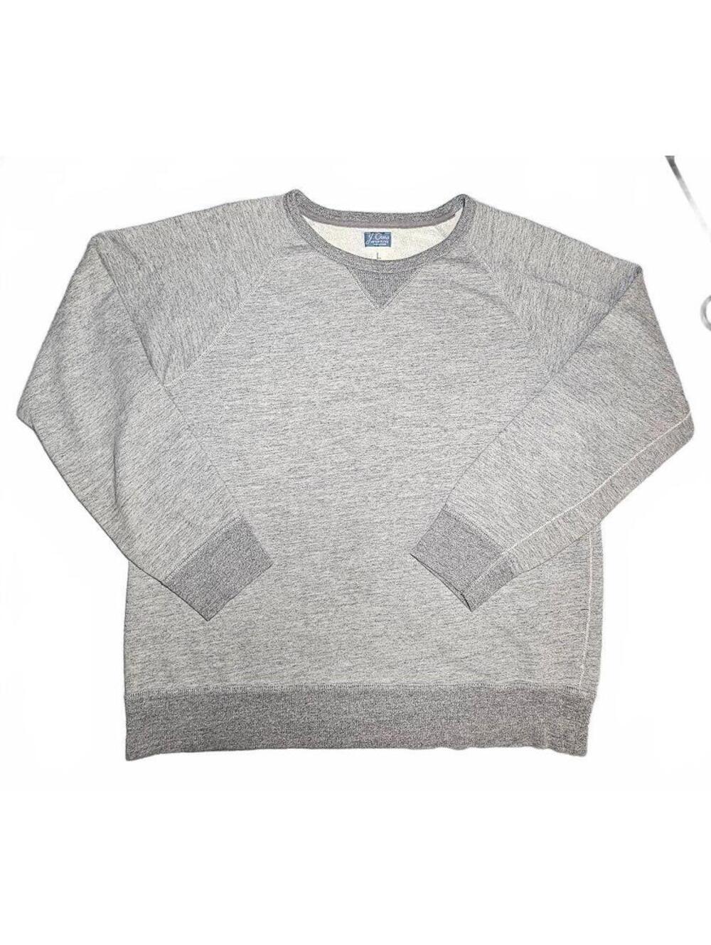 J.Crew Vintage Fleece Gray Crewneck Sweatshirt Size L 100% Cotton